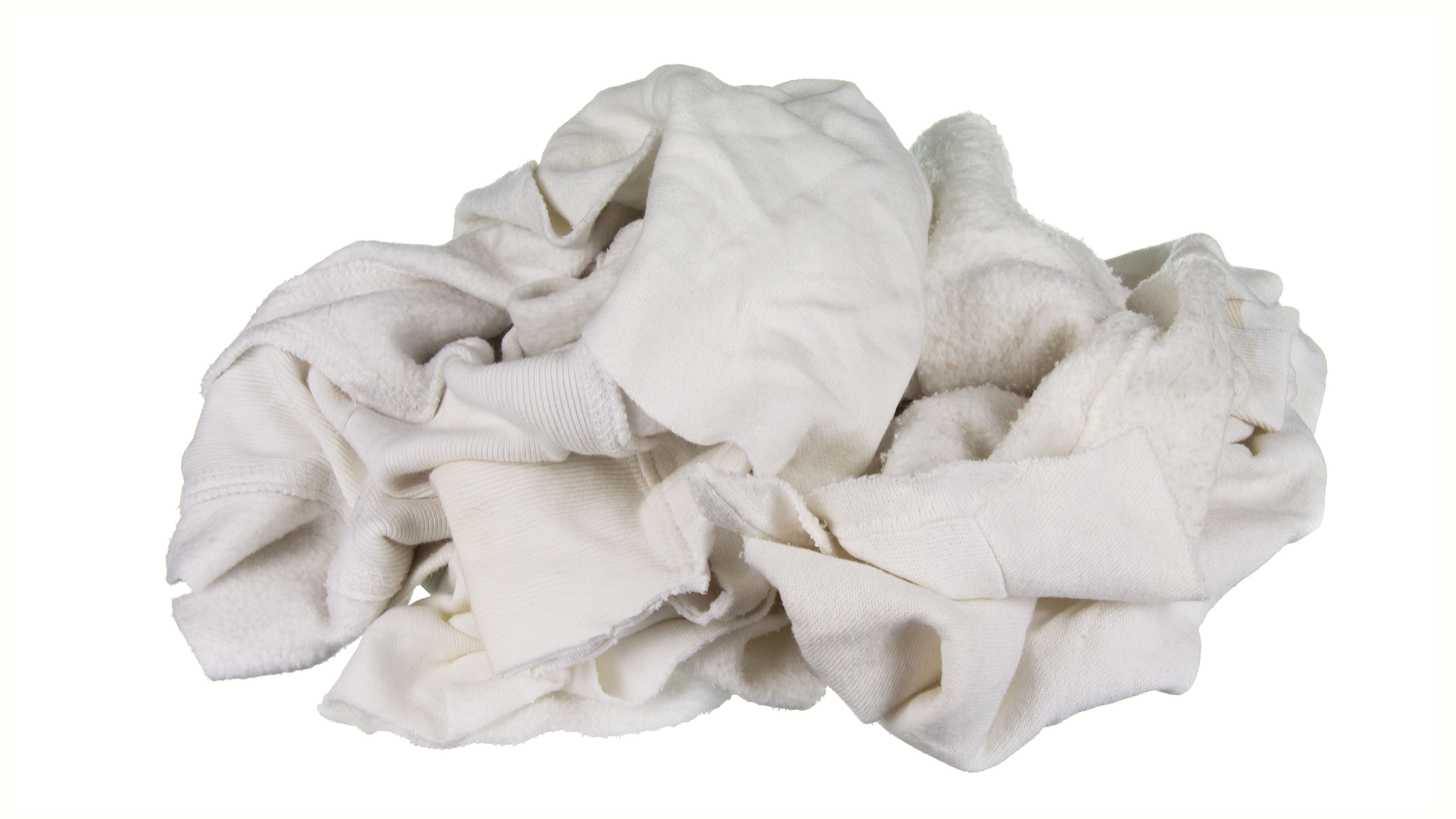 Reclaimed White Sweatshirt Rags - Rags